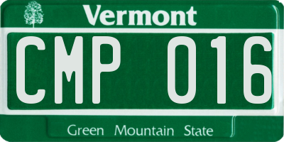VT license plate CMP016