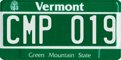 VT license plate CMP019