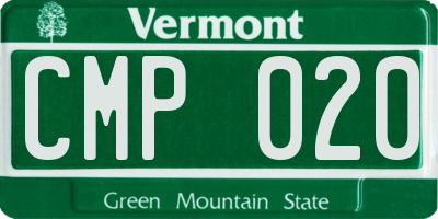 VT license plate CMP020