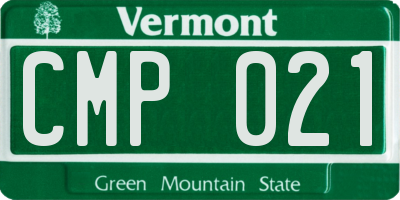VT license plate CMP021