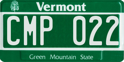VT license plate CMP022