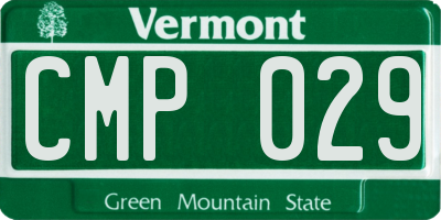 VT license plate CMP029