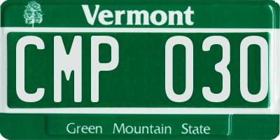 VT license plate CMP030