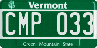 VT license plate CMP033