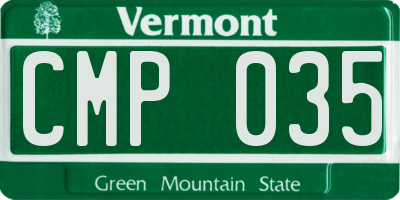 VT license plate CMP035