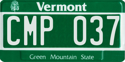 VT license plate CMP037