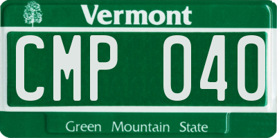 VT license plate CMP040