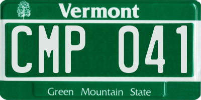 VT license plate CMP041