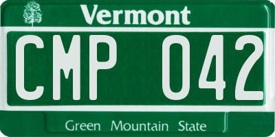 VT license plate CMP042
