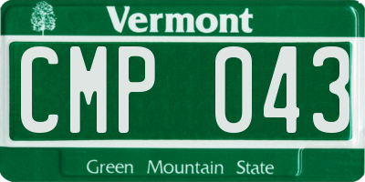 VT license plate CMP043