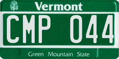 VT license plate CMP044