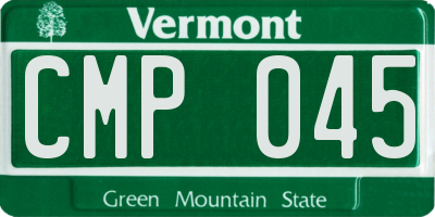 VT license plate CMP045