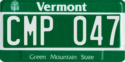 VT license plate CMP047