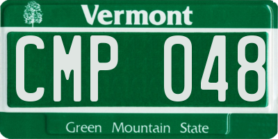 VT license plate CMP048