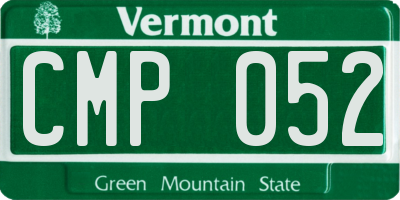 VT license plate CMP052