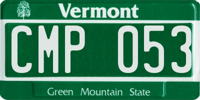 VT license plate CMP053