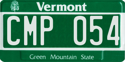 VT license plate CMP054