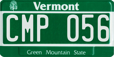 VT license plate CMP056