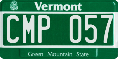 VT license plate CMP057