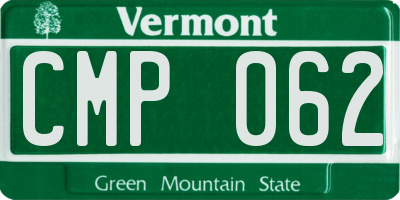VT license plate CMP062