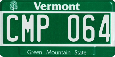 VT license plate CMP064