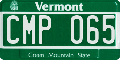VT license plate CMP065