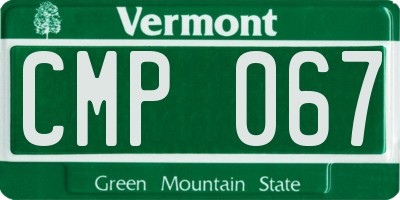 VT license plate CMP067