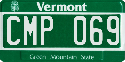 VT license plate CMP069