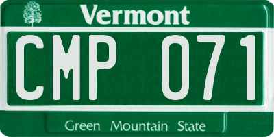 VT license plate CMP071