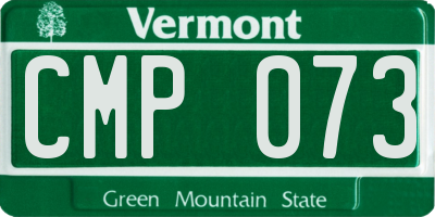 VT license plate CMP073