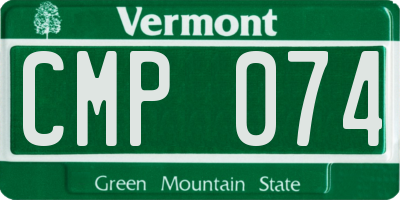 VT license plate CMP074