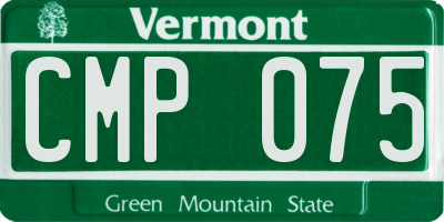 VT license plate CMP075