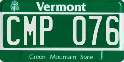 VT license plate CMP076