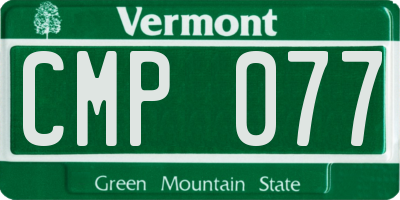 VT license plate CMP077