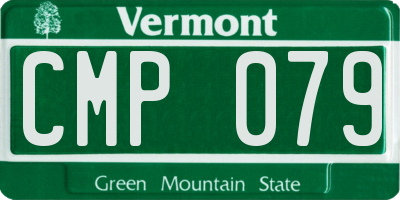 VT license plate CMP079