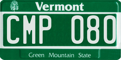 VT license plate CMP080