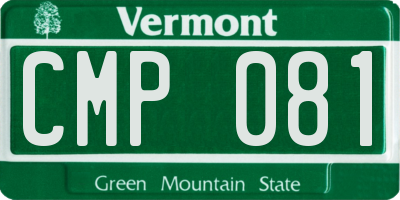 VT license plate CMP081
