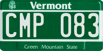 VT license plate CMP083