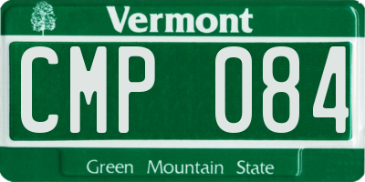VT license plate CMP084