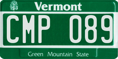 VT license plate CMP089