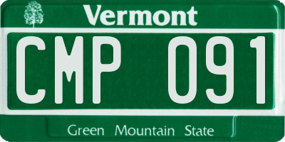 VT license plate CMP091