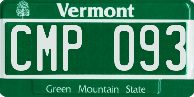 VT license plate CMP093