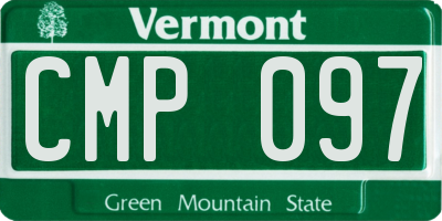 VT license plate CMP097