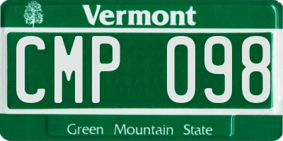 VT license plate CMP098