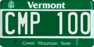 VT license plate CMP100