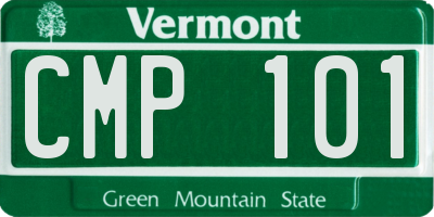 VT license plate CMP101
