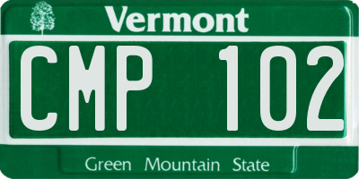 VT license plate CMP102