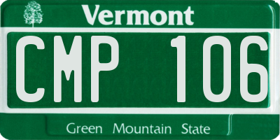 VT license plate CMP106