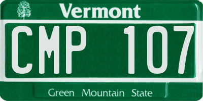 VT license plate CMP107