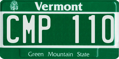 VT license plate CMP110